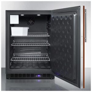 Summit 24 in. 4.7 cu. ft. Built-in Frost Free Compact Upright Freezer with Ice-Maker & Adjustable Shelves - Custom Panel Ready, , hires