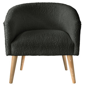 Skyline Furniture Club Chair in Faux Fur Fabric - Charcoal, , hires