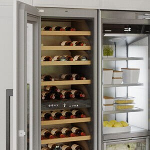 Liebherr 22 in. Built-in Wine Cabinet with Wood Racks, Dual Temperature Zones & 80 Bottle Capacity - Custom Panel Ready, , hires