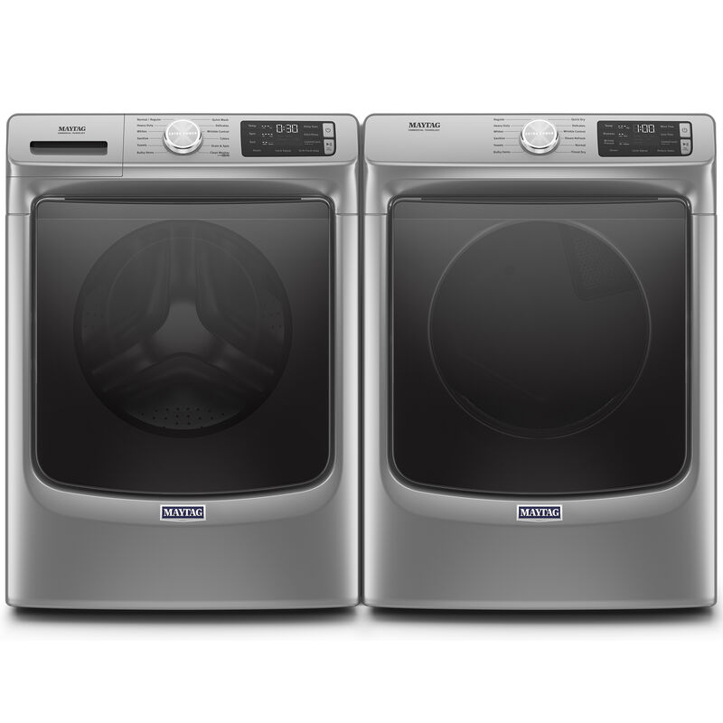 Maytag 27 in. 7.3 cu. ft. Stackable Gas Dryer with Extra Power, Sanitize, Steam & Quick Dry Cycle - Metallic Slate, Metallic Slate, hires