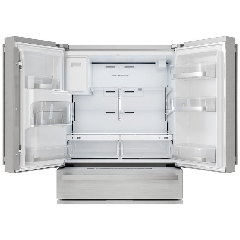 Sharp 36 in. 21.6 cu. ft. Counter Depth 4-Door French Door Refrigerator with Ice & Water Dispenser - Stainless Steel, , hires