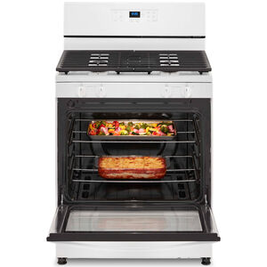 Whirlpool 30 in. 5.1 cu. ft. Oven Freestanding Gas Range with 4 Sealed Burners - White, , hires