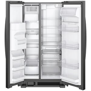 Whirlpool 36 in. 24.5 cu. ft. Side by Side Refrigerator with Ice & Water Dispenser - Black, Black, hires