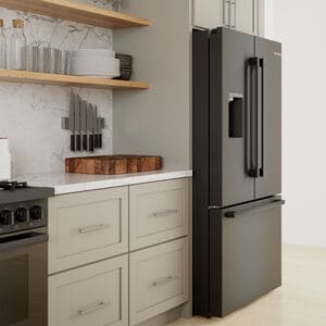 Bosch 500 Series 36 in. 26 cu. ft. Smart French Door Refrigerator with Ice & Water Dispenser - Black Stainless Steel, Black Stainless Steel, hires