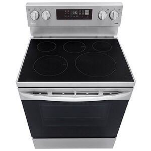 LG 30 in. 6.3 cu. ft. Smart Air Fry Standard Convection Electric Range with Radiant Burners - Stainless Steel, Stainless Steel, hires