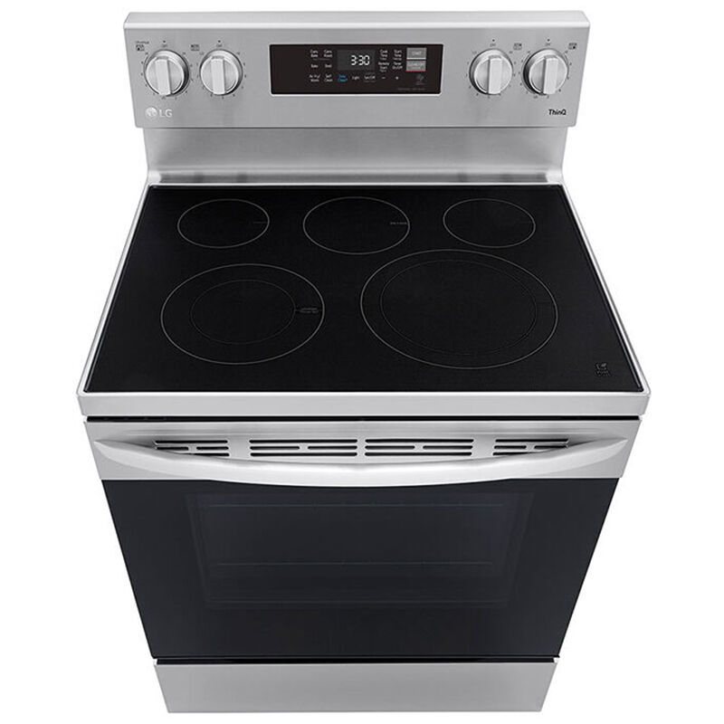 LG 30 in. 6.3 cu. ft. Smart Air Fry Standard Convection Electric Range with Radiant Burners - Stainless Steel, Stainless Steel, hires