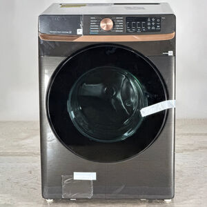 Samsung 27 in. 5.0 cu. ft. Smart Stackable Front Load Washer with Super Speed Wash, Sanitize & Steam Cycle - Brushed Black (Open Box Excellent Condition), , hires