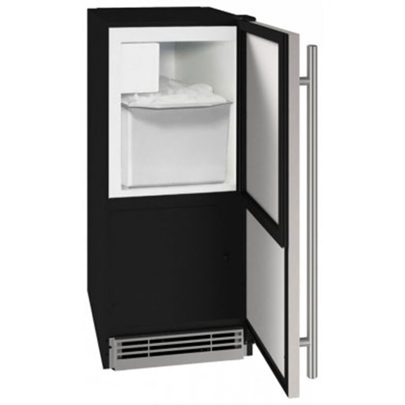 U-Line 1 Class 15 in. Built-In Undercounter Ice Maker with 25 lb. Ice Storage - Stainless Steel, Stainless Steel, hires