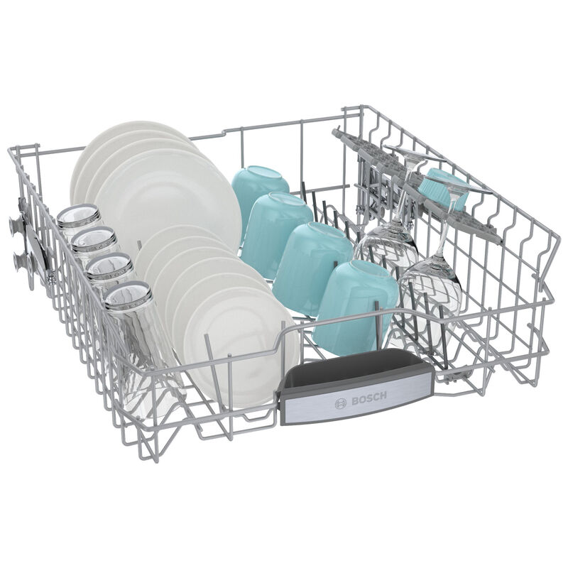Bosch 500 Series 24 in. Top Control Smart Dishwasher with 38 dBa Sound Level, 3rd-Rack, PureDry & Pocket - Stainless Steel, , hires