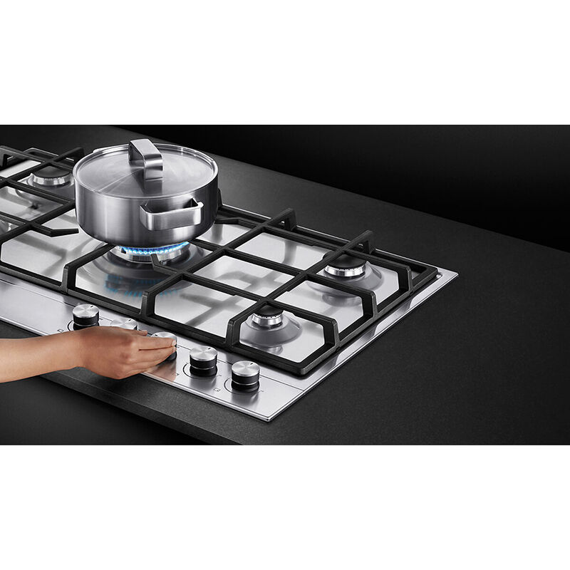 Fisher & Paykel Series 7 24 in. 4-Burner Natural Gas Cooktop with Simmer Burner & Power Burner - Stainless Steel, , hires