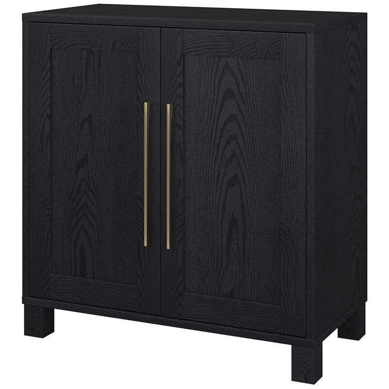 Hudson & Canal Chabot 28" Wide Rectangular Accent Cabinet - Black Grain, , hires