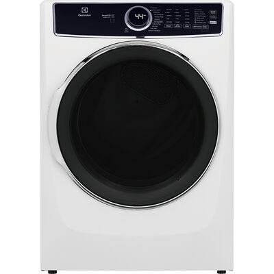 Electrolux 600 Series 27 in. 8.0 cu. ft. Stackable Electric Dryer with Balance Dry, Instant Refresh, Perfect Steam & Sanitize Cycle - White | ELFE7637AW