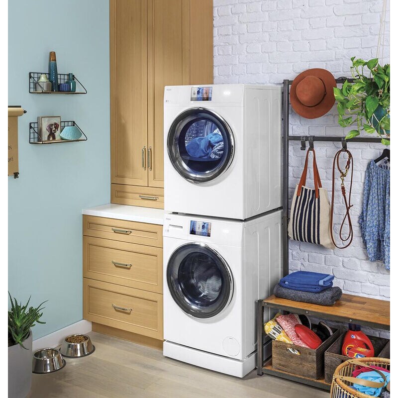 GE 4" ADA Pedestal for 24" Wide Washers & Dryers - White, , hires