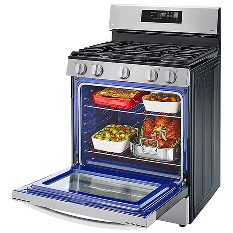 LG 30 in. 5.8 cu. ft. Smart Gas Range with 5 Sealed Burners - Stainless Steel, , hires