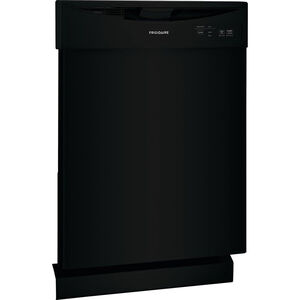 Frigidaire 24 in. Front Control Dishwasher with 62 dBa Sound Level & Pocket - Black, Black, hires