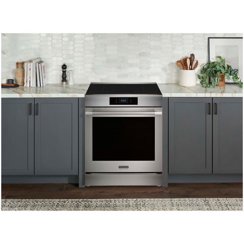 Frigidaire Professional 30 in. 6.2 cu. ft. Smart Air-Fry True European Convection Steam Oven Electric Range with 5 Induction Burners - Stainless Steel, , hires