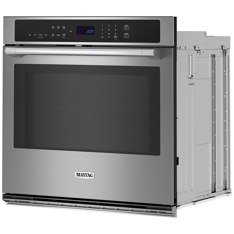 Maytag 27 in. 4.3 cu. ft. Electric Single Wall Oven with True European Convection - Fingerprint Resistant Stainless, , hires