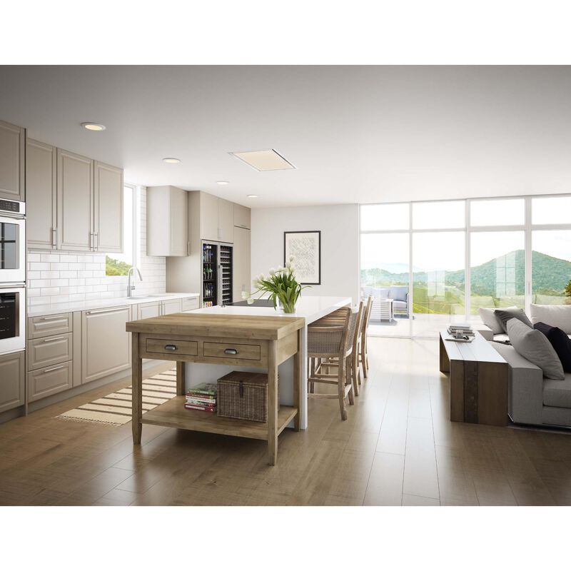 Zephyr 36 in. Smart Convertible Ceiling Style Range Hood with 3 Fan Speeds & 1 LED Light - White, , hires