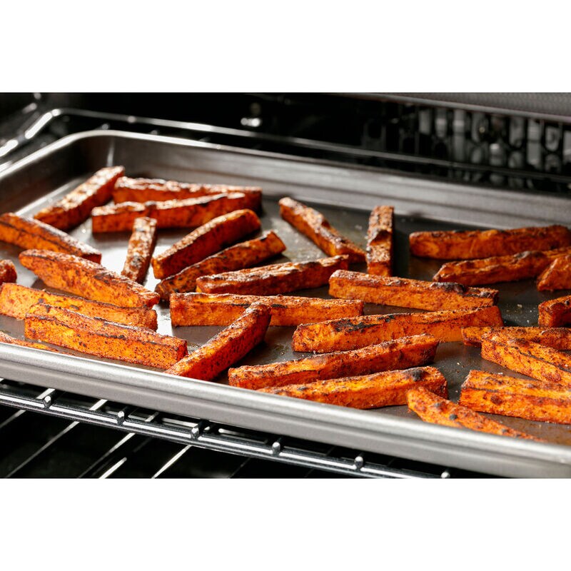 Cafe 30 in. 5.7 cu. ft. Smart Air Fry True European Convection Slide-In Electric Range with 5 Induction Burners - Stainless Steel, Stainless Steel, hires