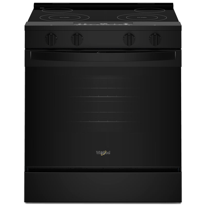 Whirlpool 30 in. 5.3 cu. ft. Smart Air-Fry Electric Range with Radiant Burners - Black, , hires