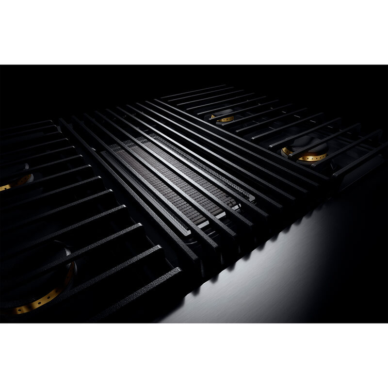 JennAir Noir Series 36 in. 5.1 cu. ft. Smart True European Convection Gas Range with 4 Sealed Burners & Grill - Stainless Steel, , hires