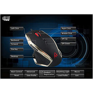 Adesso Multi-color 9-Button Programmable Gaming Mouse, , hires