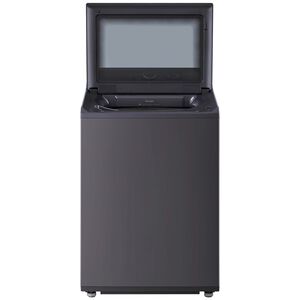 LG 27 in. 5.5 cu. ft. Smart Top Load Washer with EasyUnload, TurboWash3D Technology & AI Sensing - Matte Black, Matte Black, hires