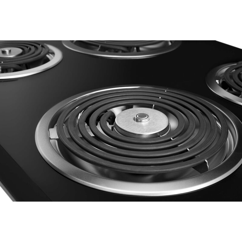 Whirlpool 30 in. 4-Burner Electric Cooktop with Simmer Burner - Black, Black, hires