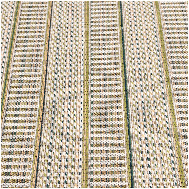 Natco Colourscape Collection Outdoor Area Rug Medilina 7'10"x 9'10"- Green/Ecru, , hires
