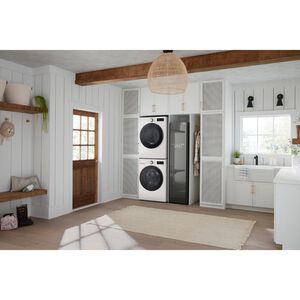 LG 27 in. 5.0 cu. ft. Smart Stackable Front Load Washer with TurboWash 360, AI DD Built-In Intelligence, Sanitize & Steam Cycle - Alpine White, , hires