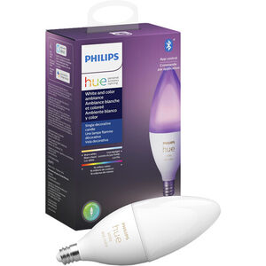 Philips - Hue White and Color Ambiance E12 Bulb - White