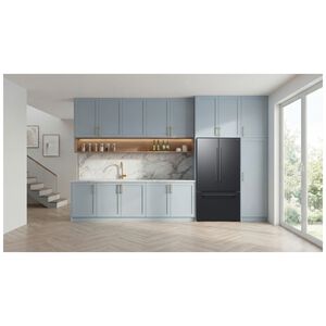Samsung Bespoke 36 in. 29.5 cu. ft. Smart French Door Refrigerator with Internal Water Dispenser - Fingerprint Resistant Matte Black Steel, , hires