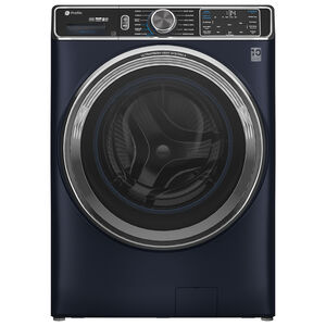 GE Profile 28 in. 5.3 cu. ft. Smart Stackable Front Load Energy Star Washer with UltraFresh Vent System+, Sanitize & Steam Cycle - Sapphire Blue, , hires