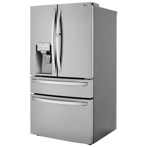 LG 36 in. 29.5 cu. ft. Smart 4-Door French Door Refrigerator with Ice & Water Dispenser - PrintProof Stainless Steel, PrintProof Stainless Steel, hires