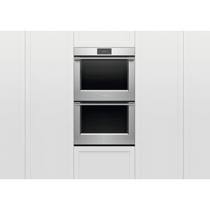 Fisher & Paykel Series 9 30 in. 8.2 cu. ft. Smart Top Control Electric Double Wall Oven with Standard Convection - Stainless Steel, , hires
