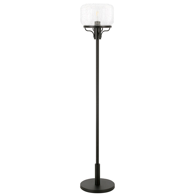 Hudson & Canal Tatum Blackened Bronze Globe & Stem Floor Lamp, , hires