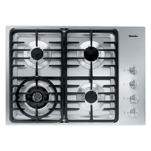 Miele Professional Series 30 in. 4-Burner Natural Gas Cooktop with Simmer Power & Burner - Stainless Steel, , hires