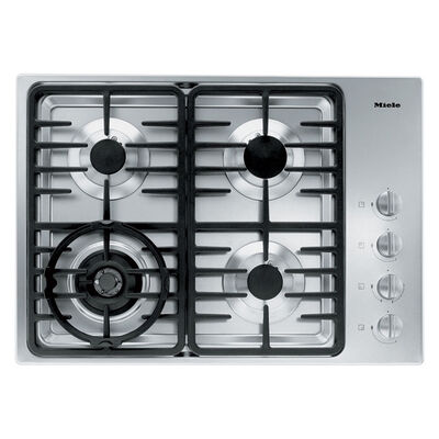 Miele Professional Series 30 in. 4-Burner Natural Gas Cooktop with Simmer Power & Burner - Stainless Steel | KM3465G