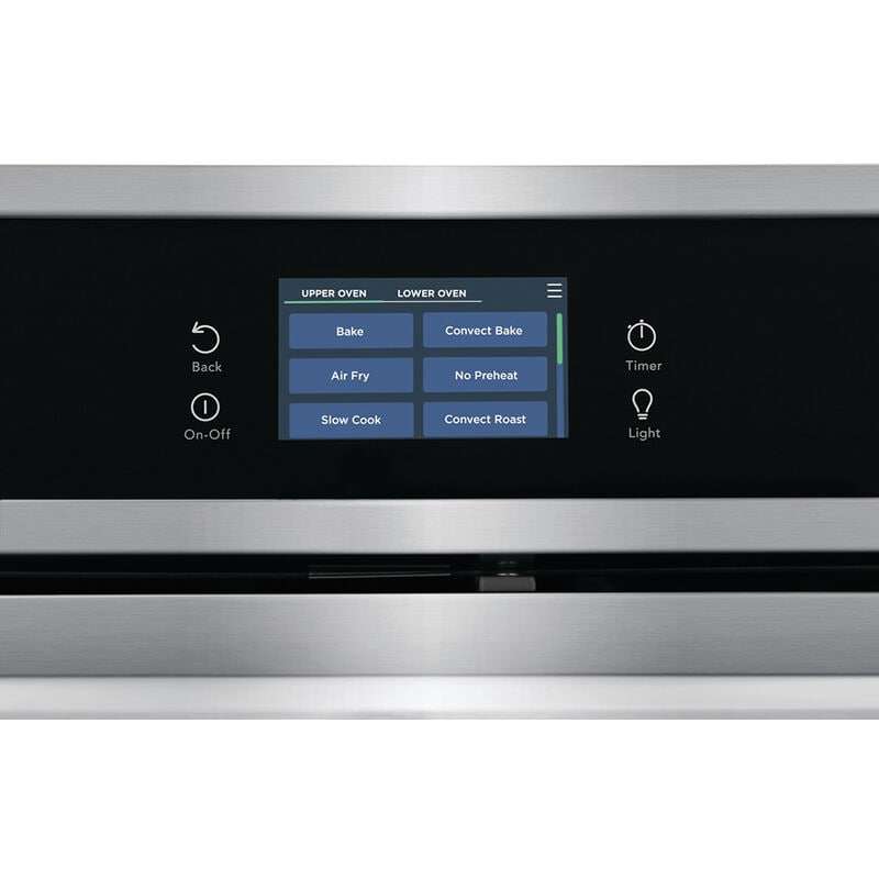 Frigidaire Gallery 27 in. 7.6 cu. ft. Top Control SteamElectric Double Wall Oven with True European Convection - Stainless Steel, Stainless Steel, hires