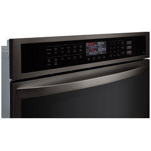 LG 30 in. 6.4 cu. ft. Electric Smart Oven/Microwave Combo Wall Oven with Standard Convection & Self Clean - PrintProof Black Stainless Steel, , hires