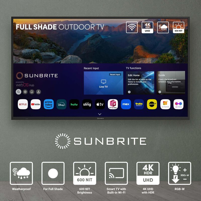 SunBrite TV - Veranda 4 Series 65" Class Full Shade 4K UHD LED Smart webOS Outdoor TV, , hires