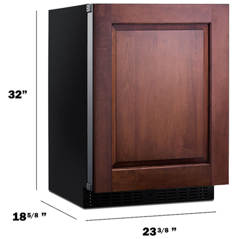 Summit 24 in. 3.1 cu. ft. Undercounter Refrigerator - Custom Panel Ready, , hires