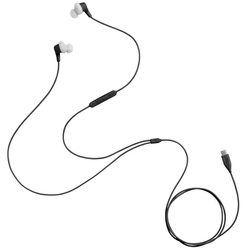 JBL Endurance Run 3C USB-C Wired Sport Headphone - Black/Gray, , hires