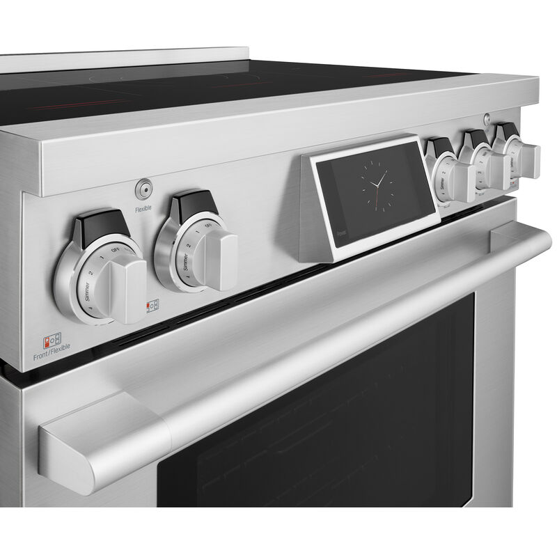 SKS 36 in. 6.3 cu. ft. Smart Air-Fry Standard Convection Steam Electric Range with 5 Induction Burners - Stainless Steel, , hires