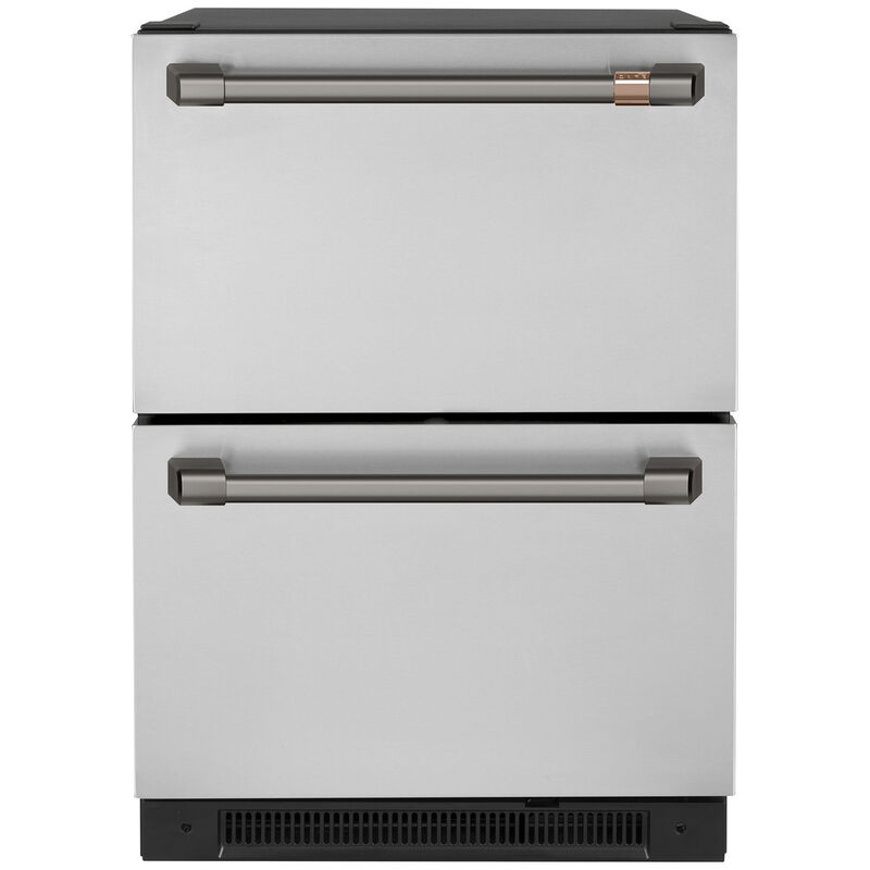 Cafe 24 in. 5.7 cu. ft. Double Refrigerator Drawers - Stainless Steel, Stainless Steel, hires