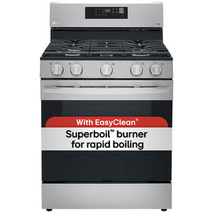 LG 30 in. 5.8 cu. ft. Smart Gas Range with 5 Sealed Burners - Stainless Steel, , hires