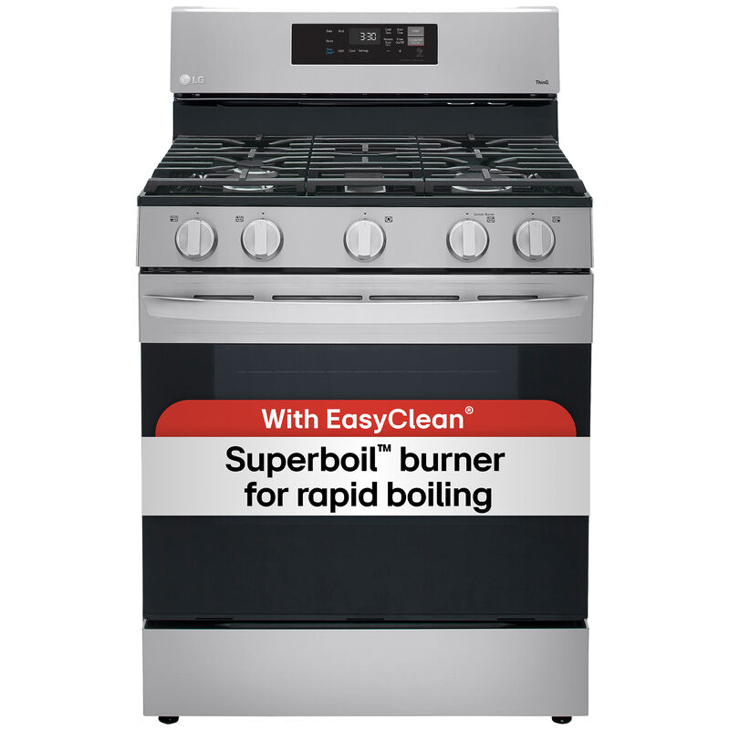 LG 30 in. 5.8 cu. ft. Smart Gas Range with 5 Sealed Burners - Stainless Steel, , hires