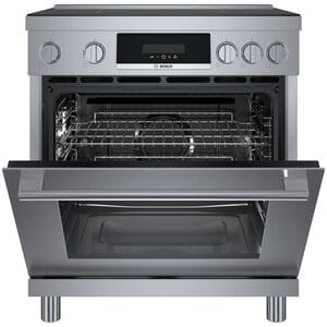 Bosch 800 Series 30 in. 3.9 cu. ft. True European Convection Electric Range with 4 Induction Burners - Stainless Steel, , hires