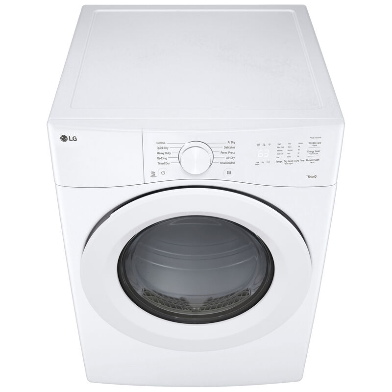 LG 27 in. 7.4 cu. ft. Smart Stackable Gas Dryer with Sensor Dry & AI Dry - White, , hires