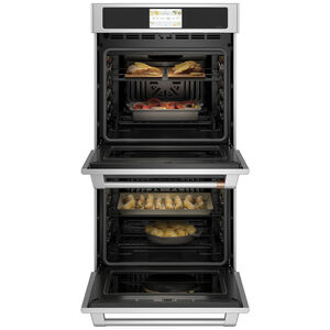 Cafe Professional Series 27 in. 8.6 cu. ft. Smart Top Control Electric Double Wall Oven with True European Convection - Stainless Steel, , hires